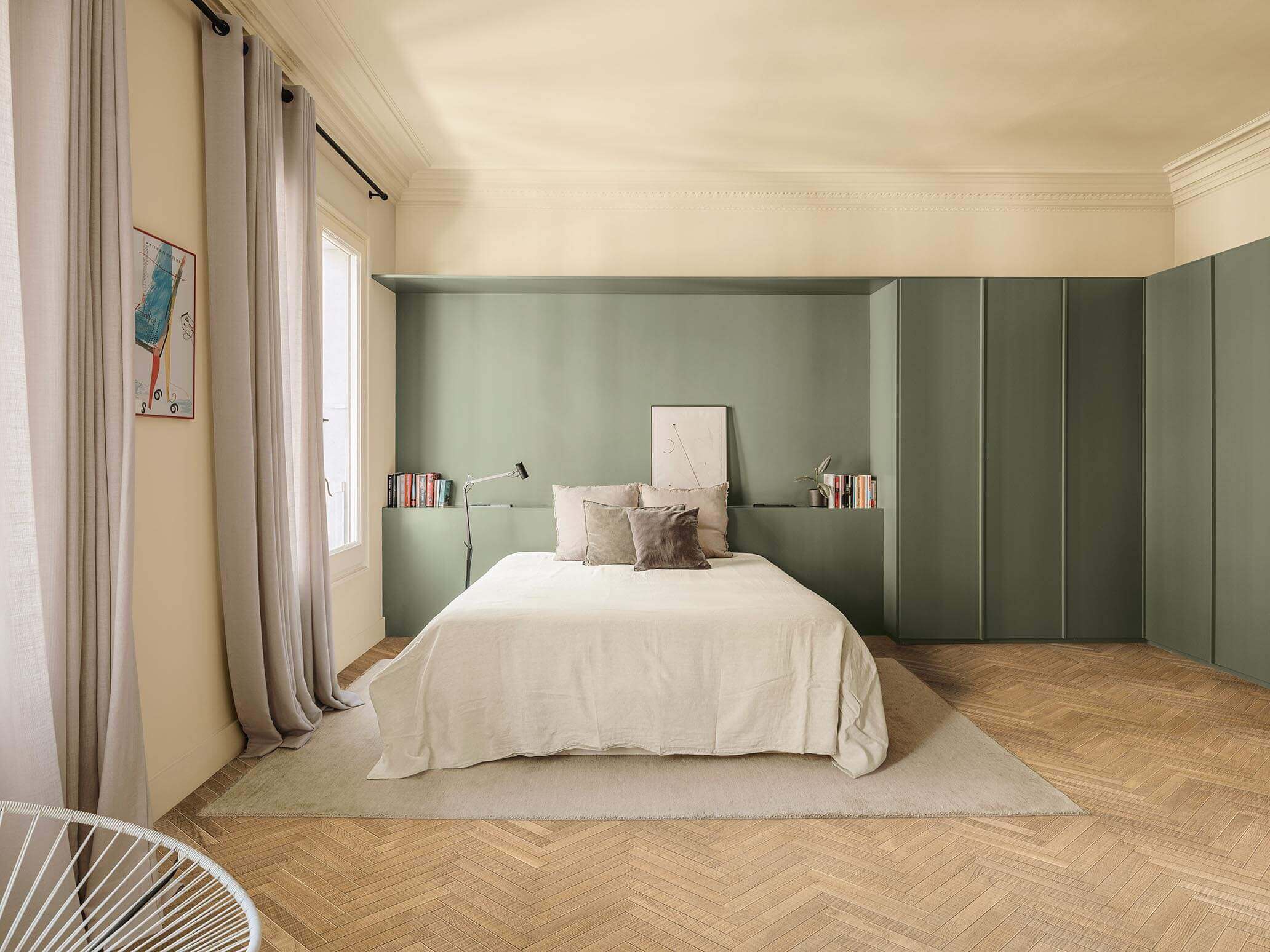 Soffitto: Decor KK 85, Parete: Wallpaper Living KK 59, Armadiatura: Microresina kk 59